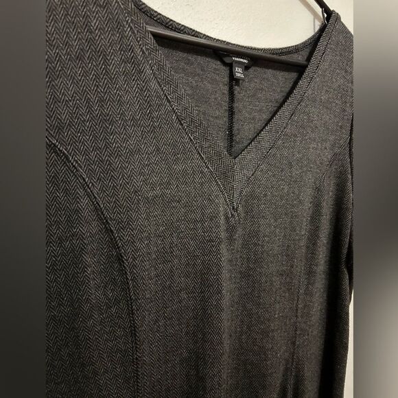 Simply Vera Fit & Flare Dress size XXL Short Sleeve Chevron Ponte Princess - Picture 2 of 7